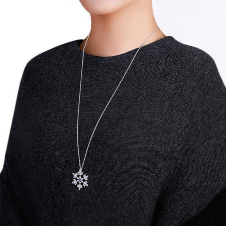 Snowflake Necklace - Big Silver - Christmas - Gifts