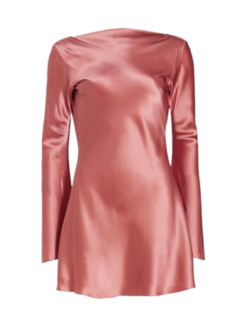 Cult Gaia pink satin mini dress