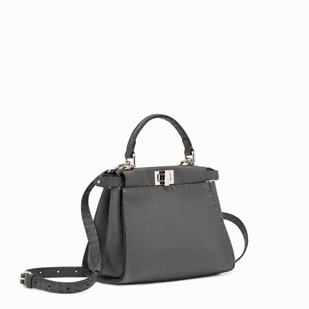 Asphalt-grey Selleria handbag - PEEKABOO MINI | Fendi