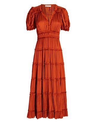 Ulla Johnson Aliza Textured Ribbed Midi Dress | INTERMIX®