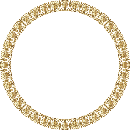 Gold Circle Frame (png)