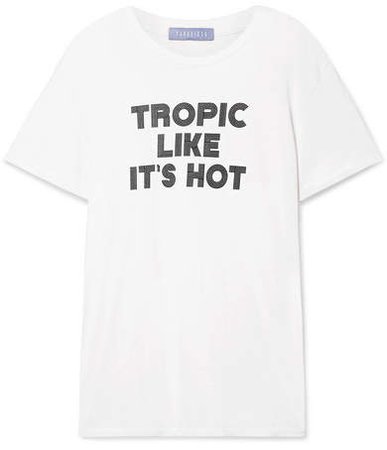 Paradised - Tropic Like It's Hot Printed Cotton-jersey T-shirt - White