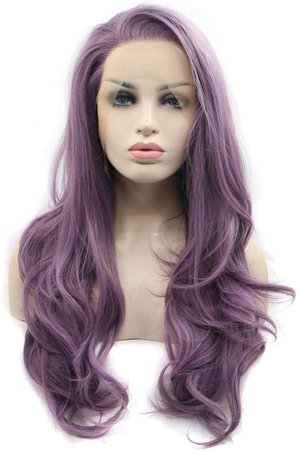Tsnomore Long Curly Fashion Lace Front Women Wig (Purple): Amazon.ca: Beauty
