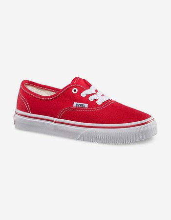 VANS Authentic Kids Shoes - RED - 247313300 | Tillys