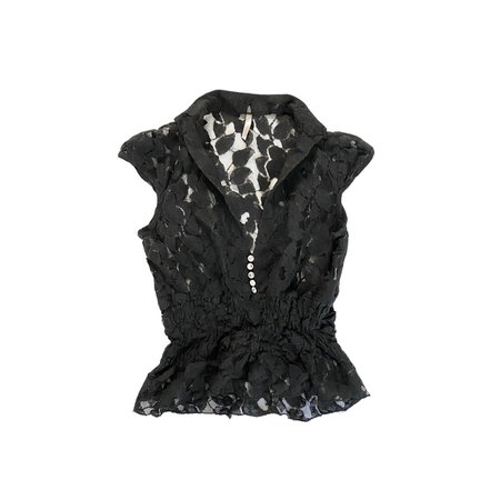 black lace layering top