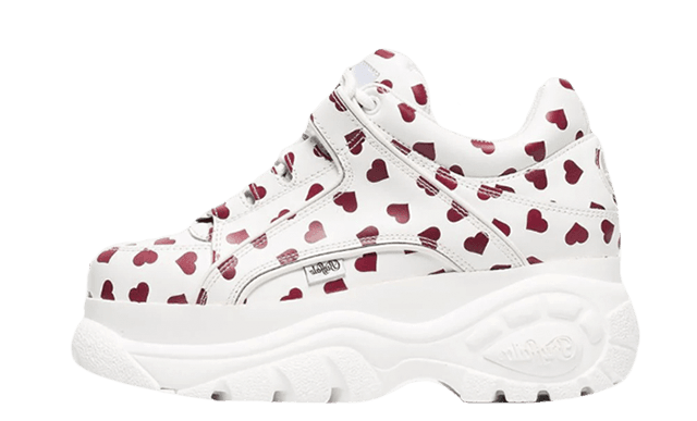 Buffalo Cyber Platform White Red Heart | The Sole Womens