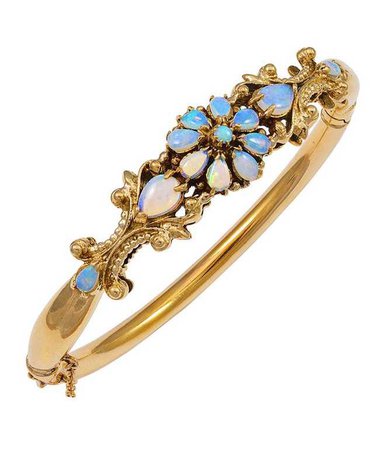 gold and blue bracelet