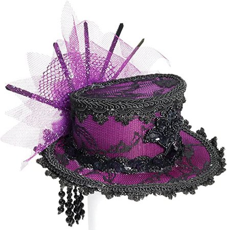 Amazon.com: Forum Novelties Women's Steampunk Victorian Mini Top Hat Costume Accessory, Purple, One Size : Clothing, Shoes & Jewelry