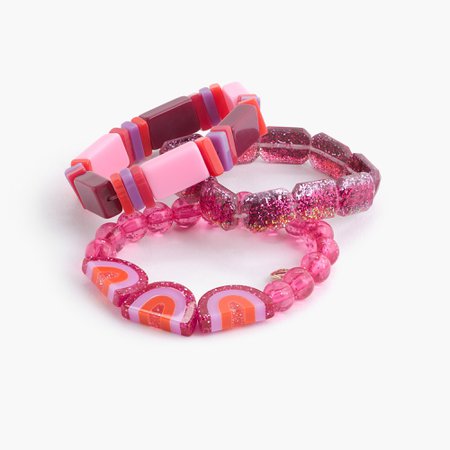 J.Crew: Girls' Rainbow Bracelet Three-pack