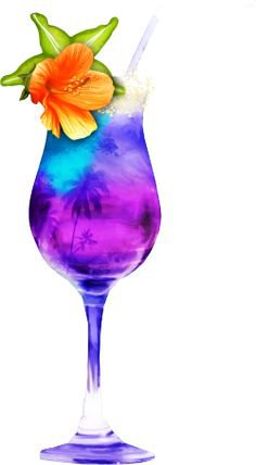 purple blue cocktail