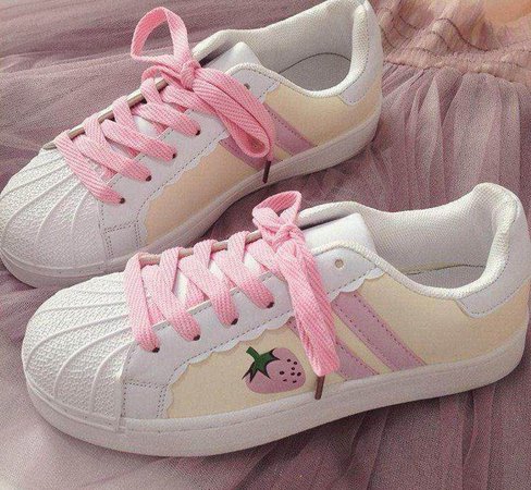 adorable strawberry sneaker kawaii