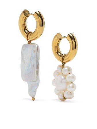 Timeless Pearly pearl asymmetrical earrings - FARFETCH