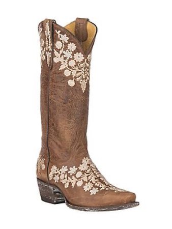 Floral cowgirl boots