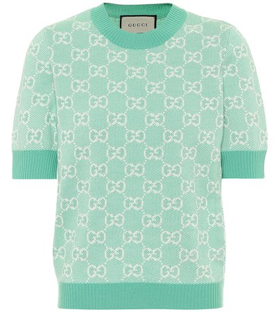 Gg Wool And Cotton Piqué Sweater - Gucci | Mytheresa