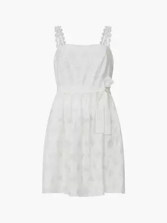 Freya Organza Burnout Dress Summer White | French Connection US