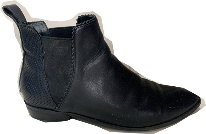 black ankle boots flat wittner leather