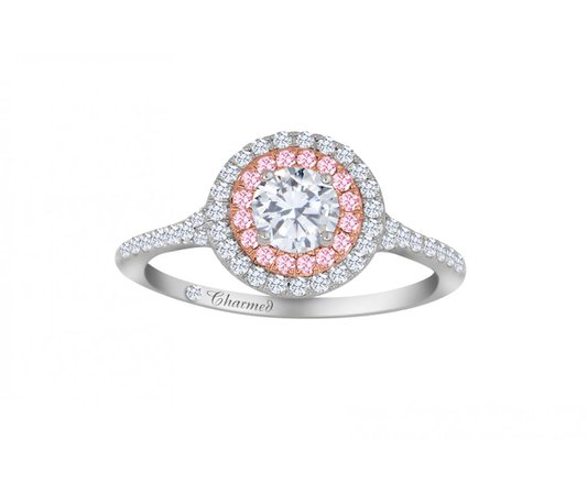 CHARMED BY RICHARD CALDER .72CTW PINK DIAMOND ENGAGEMENT RING | Charm Diamond Centres