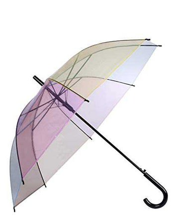 Caeser Archy Transparent Umbrella Large Clear Umbrella Waterproof Stick Umbrellas in Multi Colors