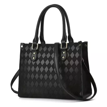 Rhombus Pattern Tote Bag, Multi Layer Crossbody Bag, Women's Top Handle Office & Work Purse - Bags & Luggage - Temu