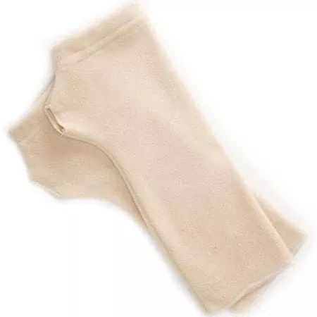 Women's Fleece Fingerless Gloves - Camel