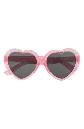 Capelli New York Mermazing Heart Sunglasses & Case Set (Girls) | Nordstrom