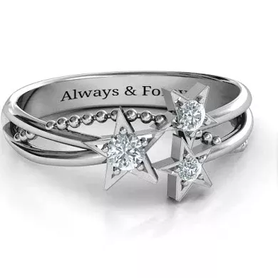 silver star ring - Google Search
