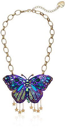 Amazon.com: Betsey Johnson (GBG) Butterfly Pendant Necklace, Purple, One Size: Gateway