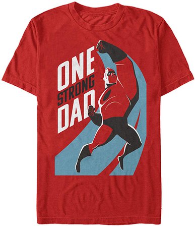 Amazon.com: The Incredibles 2 Men's One Strong Dad Red T-Shirt: Clothing