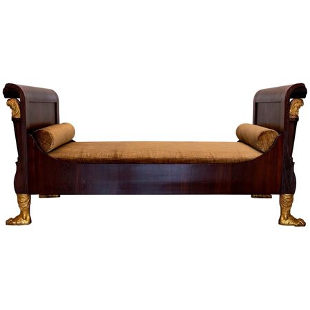 19th Century Empire Mahogany Daybed For Sale at 1stDibs