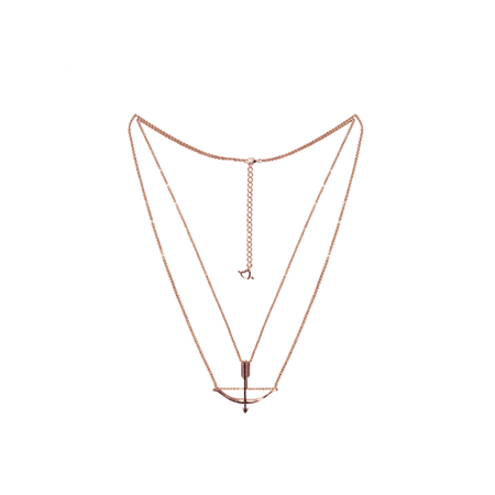 Rose Gold arrow necklace
