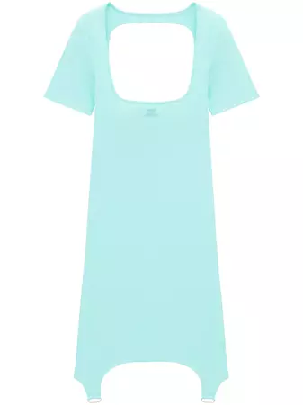 Courrèges logo-embroidered Flared Mini Dress - Farfetch