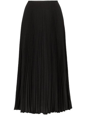 Black Joseph Pleated Midi Skirt | Farfetch.com