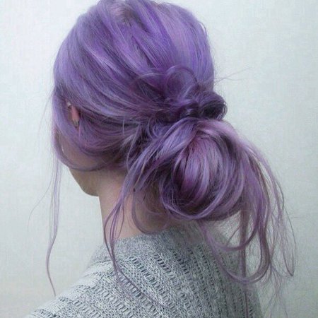 lavender hair in a bun - Google Search