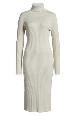 Rachel Parcell Long Sleeve Ribbed Turtleneck Sweater Dress (Nordstrom Exclusive) | Nordstrom