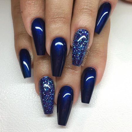sparkle blue nails - Google Search