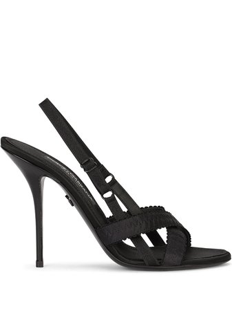 Shop Dolce & Gabbana Keira 105mm satin sandals with Express Delivery - FARFETCH