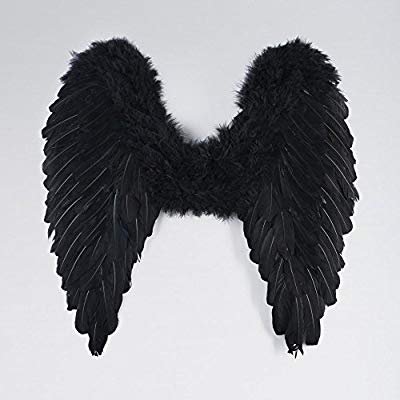 Large Black Feather Gothic Fallen Angel Wings: Amazon.co.uk: Toys & Games