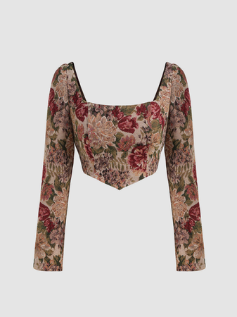 floral corset top