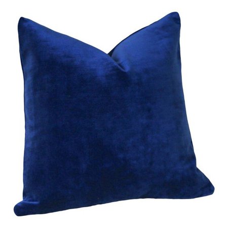 blue throw pillow