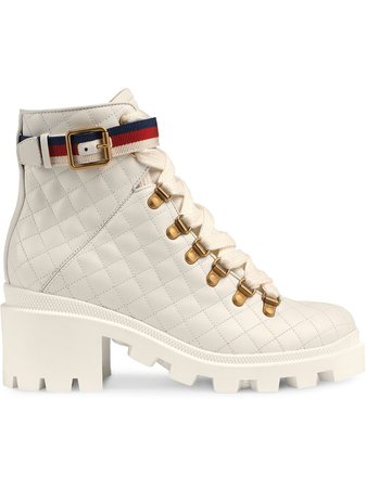 Gucci Quilted leather ankle boot with belt £795 - Buy Online - Mobile Friendly, Fast Delivery