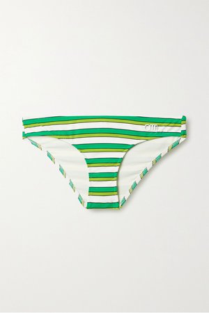 White The Elle striped bikini briefs | Solid & Striped | NET-A-PORTER