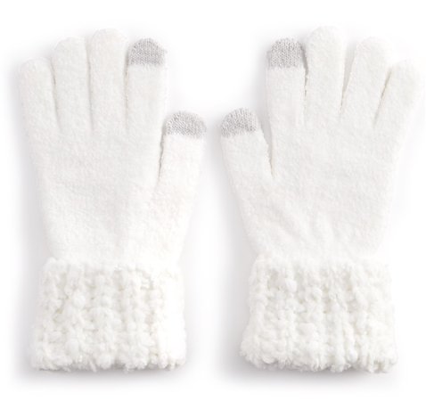 Kohl’s white winter gloves