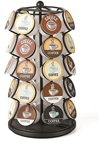 Amazon.com: Nifty Coffee Pod Carousel – Compatible with K-Cups, 35 Pod Pack Storage, Spins 360-Degrees, Lazy Susan Platform, Modern Black Design, Home or Office Kitchen Counter Organizer: Keurig: Home & Kitchen
