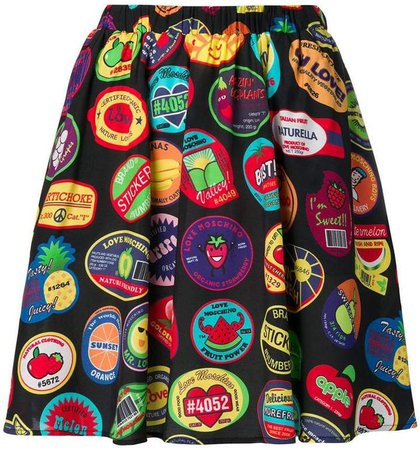 fruit sticker skirt