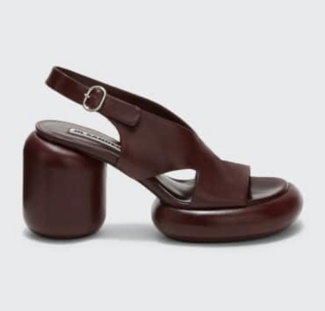 brown Jil Sander chunky platform sandal