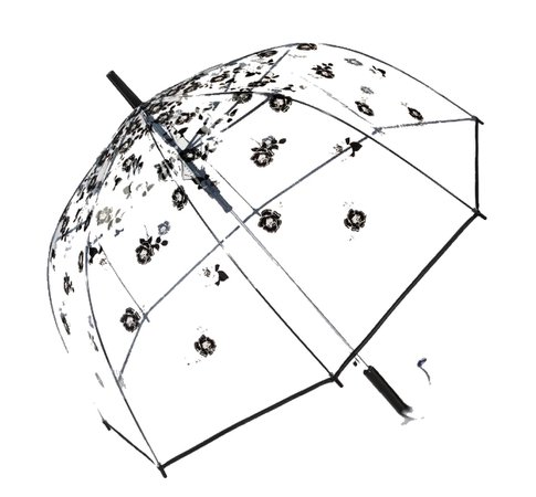 Black Flower Umbrella
