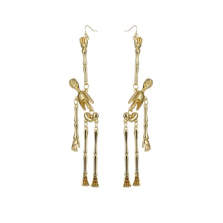 Lost Lady Vintage Skull Skeleton Dangle Earrings Exaggerated Horror Goth Punk Long Women Earrings Party Jewelry Accessories|Drop Earrings| - AliExpress