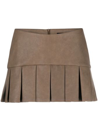 MISBHV Vegan Leather Mini Skirt