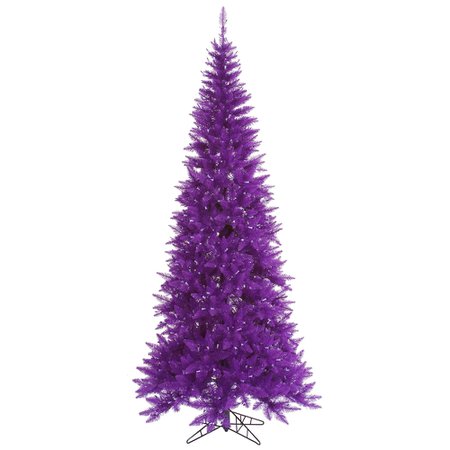 Vickerman 6.5' Purple Fir Slim Artificial Christmas Tree, Unlit