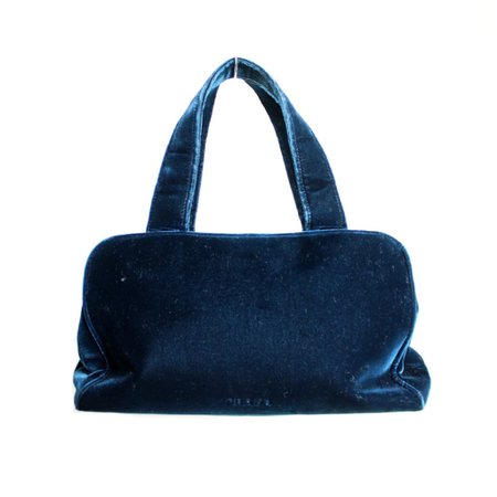 Prada 90's Blue Velvet Handbag bag